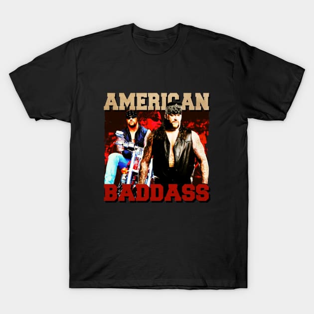 WWE - American Baddass T-Shirt by Purwoceng